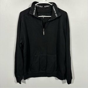 Kenneth Cole Black Quarter-zip Pullover Size Medium